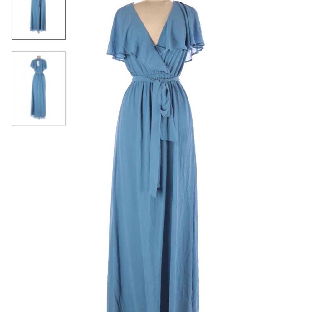 Show me your MuMu blue ruffle maxi dress - Picture 3 of 12
